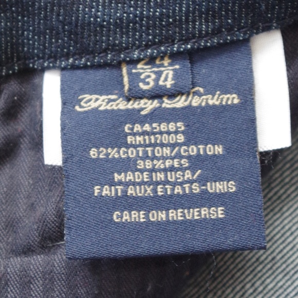 Fidelity Denim "Lafayette" Dark Blue Bootcut Denim Jeans- Sz. 24 - Picture 3 of 4